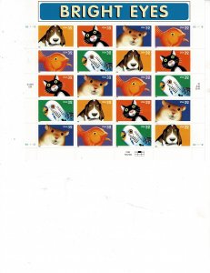 Bright Eyes 32c US Postage Sheet #3230-34 VF MNH