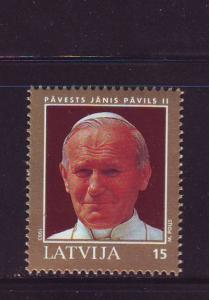 Latvia Sc 352 1993 Papal Visit stamp mint NH
