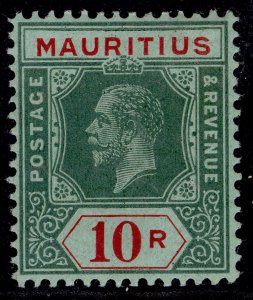 MAURITIUS GV SG204, 10r green & red/green (blue-green back), LH MINT. Cat £100.