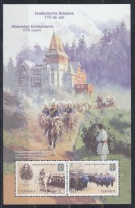 Romania STAMPS 2025 HORSES CASTLE JANDARMERIE MNH POST MS