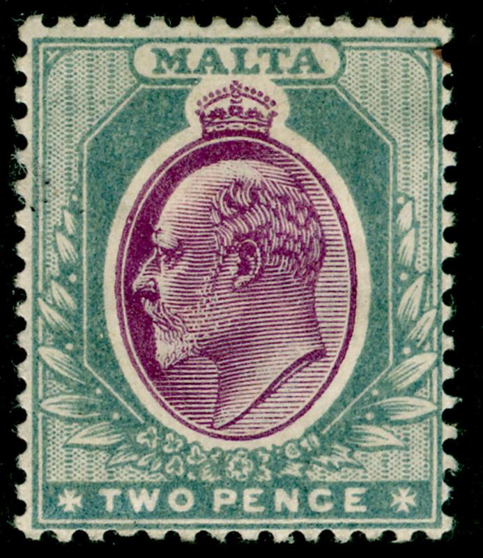 MALTA SG50, 2d purple & grey, M MINT. Cat £14.