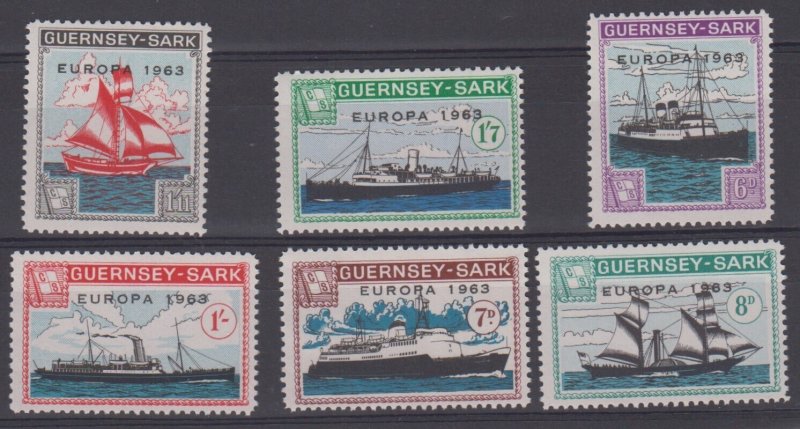 Sark Guernsey Europa 1963 of 6 unmounted mint NHM