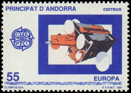 Andorra Spanish Administration #212-213, Cplt Set(2), 1999, Europa, Space,NH