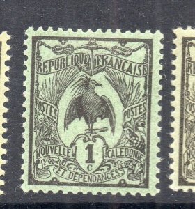 French Colonies Caledonia Early 1900s Issue Fine Mint Hinged 1c. NW-253632