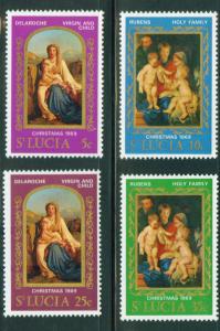 Saint Lucia Scott 257-60 MNH** 1969 Madonna set