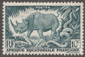 Africa, stamp, Scott#166, Rhino,  #F-166