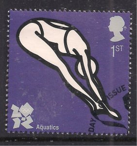 GB 2009 QE2 1st Olympic & Paralympics Diving SG 2984 ex FDC ( E193 )