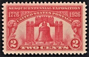 US 627 MNH VF/XF 2 Cent Liberty Bell Sesquicentennial Exposition