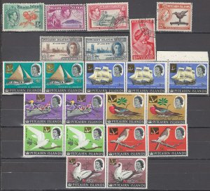 COLLECTION LOT OF #1008 PITCAIRN ISLANDS 22 STAMPS 1940+