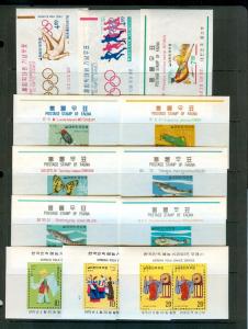 Korea - 12 Different MNH Souvenir Sheets. $45.50.