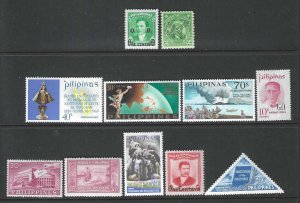 Philippines C46, C82, C87, C94, C95, C98, E11, E12, O56, O61 MNH SC:$7.00