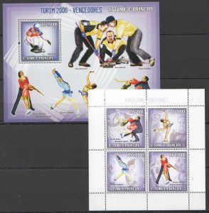 Uu0849 2006 Sao Tome & Principe Sport Olympic Games Torino 2006 Kb+Bl Mnh