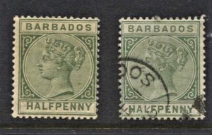 STAMP STATION PERTH - Barbados #60 QV Definitive MVLH / FU Wmk.2 CV$ 40.00