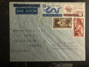 1953 Saigon Vietnam First Flight Cover to San Francisco CA USA FFC