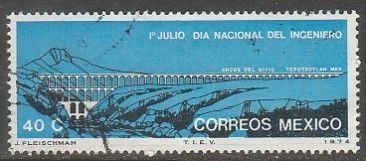 MEXICO 1063, 40¢ National Engineers Day - Aqueduct. Used. VF. (1363)