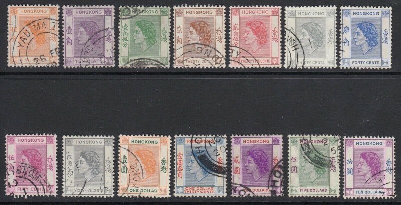 Hong Kong Sc 185-198 (SG 178-191), used