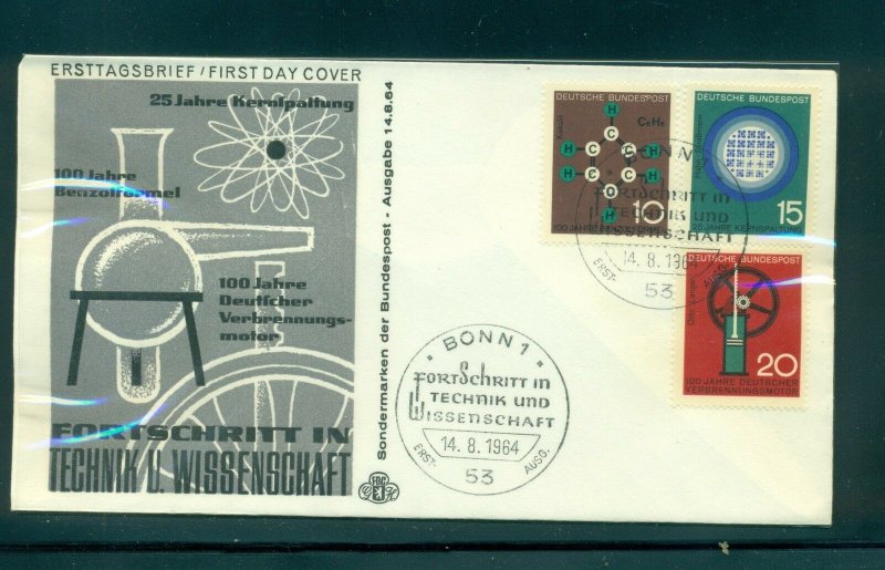 Germany #892-94 (Mi 440-42) 1964 Science and Technology unaddressed cachet FDC