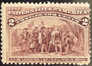 Scott #231 1893 2¢ Columbian Landing of Columbus MNH OG