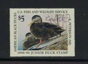 JDS6 - Junior Federal Duck Stamp. Artist Signed. MNH. OG.  #02 JD6ASb