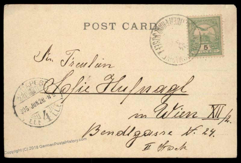 Hungary 1906 Austria KASHING China Shanghai SMS Kaiser Franz Josef Feldpos 91170