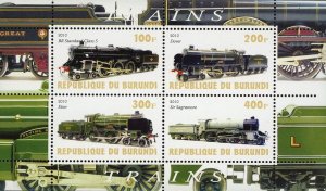 Train Transportation Sir Sagramore Eton Souvenir Sheet of 4 Stamps MNH