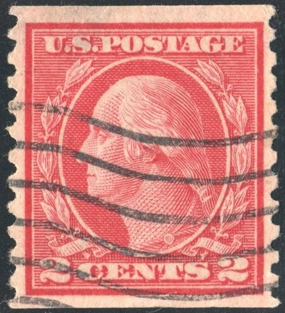 SC#492 2¢ Washington Coil Single (1916) Used