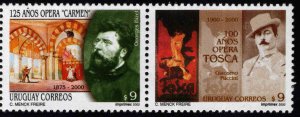 Uruguay Scott 1872 MNH**  Tosca Carmen Opera pair