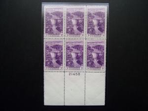 1935 #774 3c Boulder Dam Plate Block of 6 MNH OG Includes New Mount 