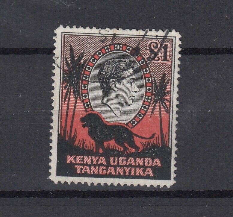 Kenya Uganda & Tanganyika 1938/54 £1 Red Black SG150a VFU JK2429