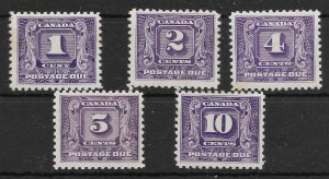 CANADA SGD9/13 1933-4 POSTAGE DUE SET MNH