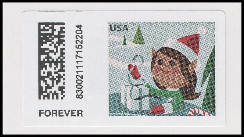 US CVP112 Holiday Elves Kiosk ATM forever single (1 stamp) MNH 2022 