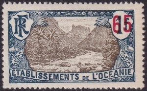 French Polynesia 1925 Sc 61 MLH*
