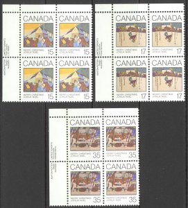 Canada Sc# 870-872 MNH PB UL 1980 15c-35c Christmas