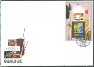 GUINEA 2013 GEORGES BRAQUE SOUVENIR SHEET  FDC