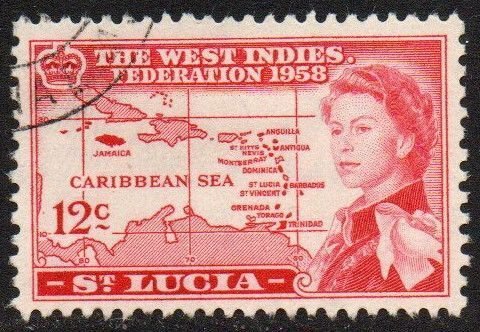 St. Lucia Sc #172 Used