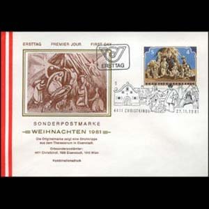AUSTRIA 1981 - FDC - 1198 Christmas