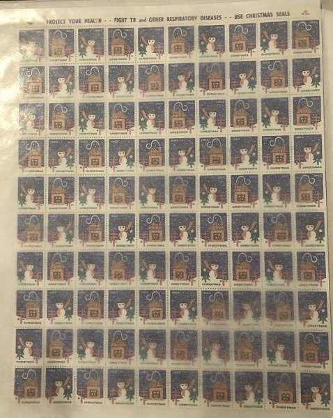 Christmas Seals from 1963 - Full MNH sheet of 100