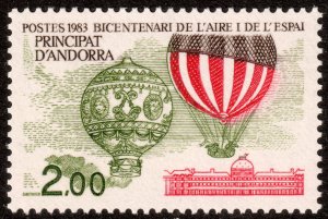Andorra (French) #304  MNH - Hot Air Balloons Manned Flight (1983)