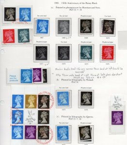 1971-1996 Collection of in excess of 350 Machin Definitives Unmounted Mint/Used