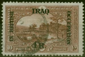 Iraq 1921 1R on 10pi Red-Brown SG15 Tougra B Fine Used 