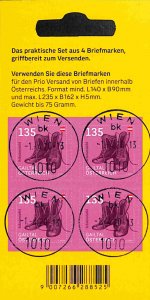 Austria Mi3522 luxury canceled self-adhesive booklet Folk art shoes