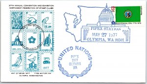 US SPECIAL EVENT COVER PIPEX STAMP STATION AT OLYMPIA WASHINGTON 1977 V7