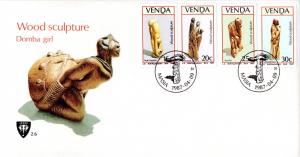 Venda - 1987 Wood Sculptures FDC SG 155-158