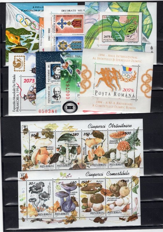 ROMANIA 1994 COLLECTION OF STAMPS AND SHEETS ALL PERFECT MNH SEE SCAN