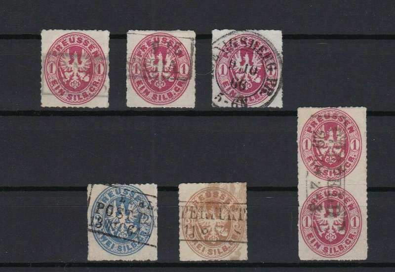 prussia 1861 - 66 used stamps  ref r13384
