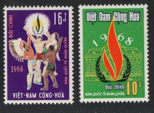 Thematic stamps SOUTH VIETNAM 1968 HUMAN RIGHTS S322/3 mint