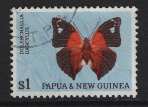 Papua New Guinea  #219  used  1966 butterflies $1