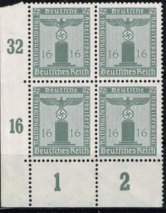 Germany 1938,Sc.#S8 MNH block of 4 Eagle on a base. cv.€26