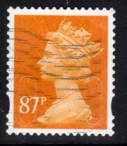 GB 2012 QE2 87p Yellow Orange Security Machin SG U2930 ( G1337 )