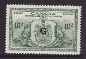 Canada-Sc#EO2-Unused 10c green Special Delivery Official G-OG NH-1950-